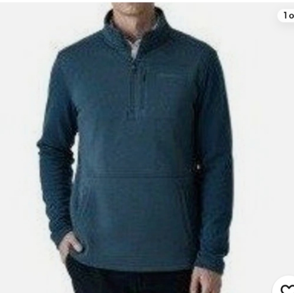 NWT MERRELL Quarter Zip Fleece Sweatshirt Mens Pullover Top Shirt